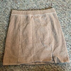 Brown velvet skirt from Abercrombie.